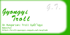 gyongyi troll business card